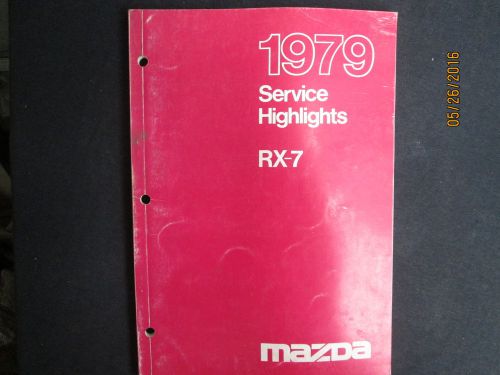 1979 mazda rx-7 service highlights book repair manual factory original oem