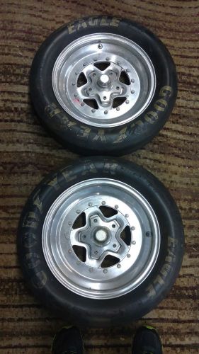 Aluma star spindle mount rag rims with goodyear front runner tires
