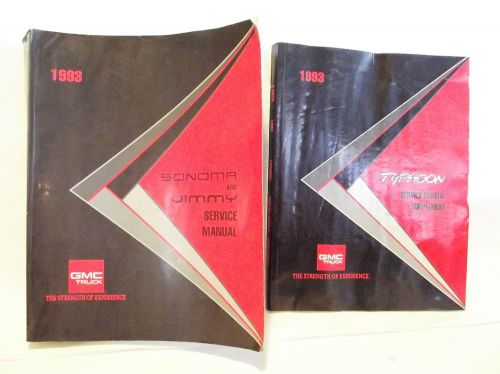 1993 gmc jimmy typhoon shop service manual main + supplement (2-books)