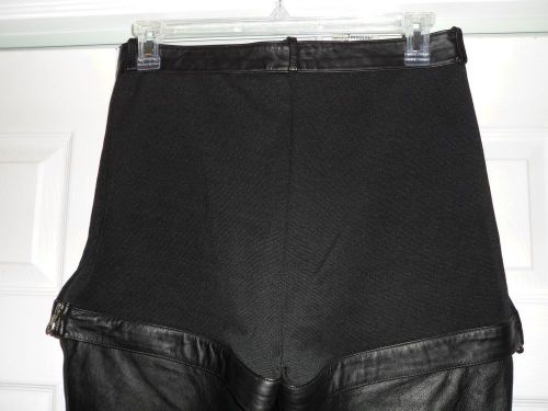 Women&#039;s harley-davidson size 14 black leather pants zip off legs to short shorts