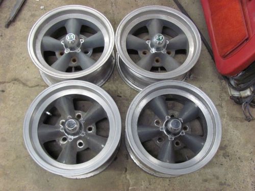 Vintage set of 4 et 14x6.75 alloy wheels rims torq thrust camaro nova