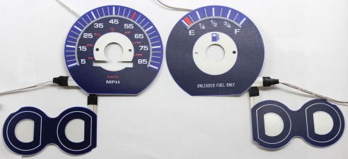 85mph blue glow gauge indiglo el luminescent dash face for 84-94 jeep cherokee
