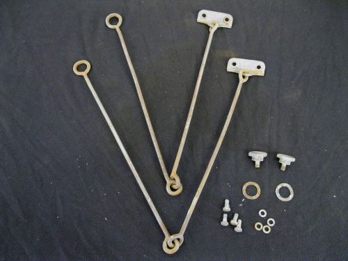 56 willys station wagon rear lower tailgate support linkage rod set w/ fasteners