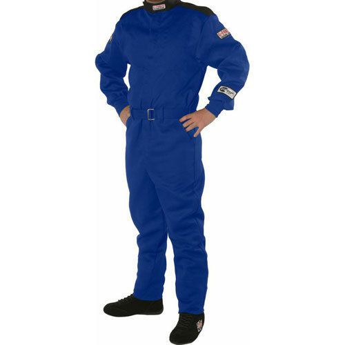 G-force 4145medbu gf145 single layer driving suit sfi 3.2a/1 blue
