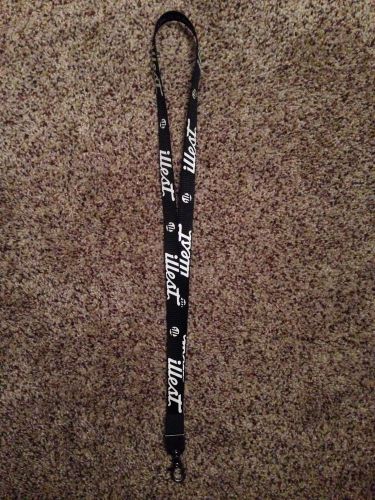 Illest lanyard black and white glow in the dark authentic fatlace