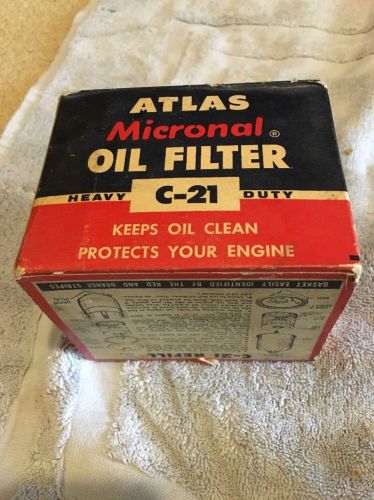 Atlas oil filter 1957 - 58 chrysler 46-58 dodge 52-57 desoto  # c-21 nos