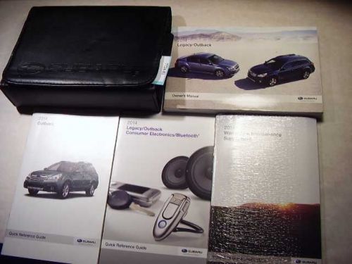 2014 subaru legacy, outlook owners manual in very good condition. 7724-81