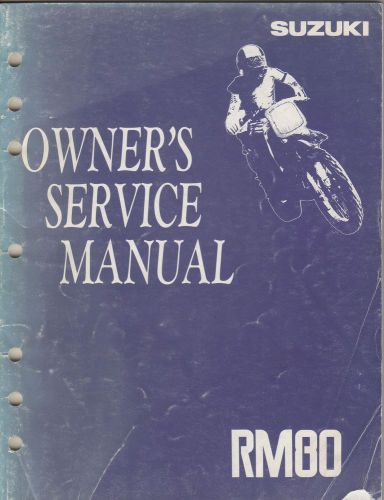 1992 suzuki motorcycle rm80 p/n 99011-02b26-03a owners service manual (475)