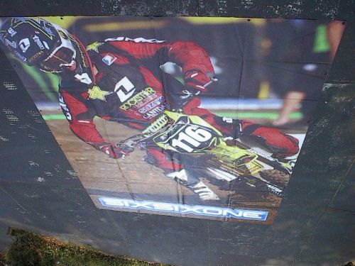 Huge originalstadium motocross banner poster ,suzuki rider,advertising sixsixone