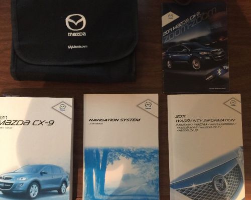 2011 mazda cx9 cx-9 owners manual navigation manual with case