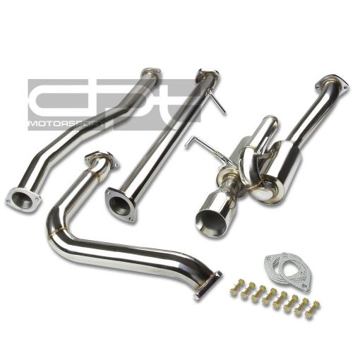 J2 for fiat 500 sohc stainless catback twin loop style muffler 3.5&#034;tip+gaskets