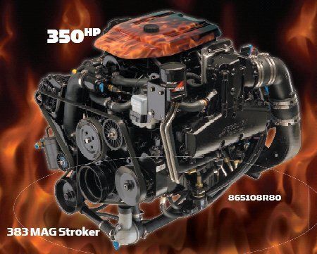 Mercruiser 383 mag stroker mpi 350 hp bravo motor with fresh water cooling