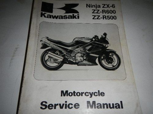 Oem kawasaki  ninja zx-6 zz-r600 zz-r500 1990 service manual 99924-1128-01
