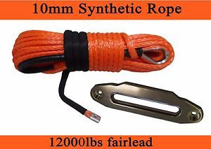 3/8&#034;*100ft orange synthetic rope with hawse fairlead,,replacement winch cable