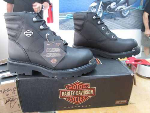 New harley davidson womens leather boots shoes medium black irma