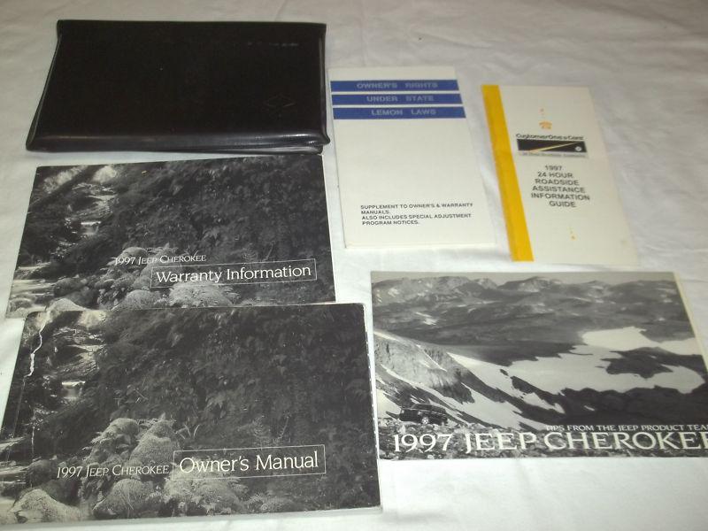 1997 jeep cherokee owner's manual 6/pc.set & black dodge factory case free s