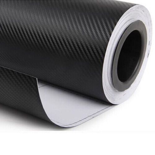 12&#034;x50&#034; 3d black carbon fiber vinyl car wrap sheet roll film stickers