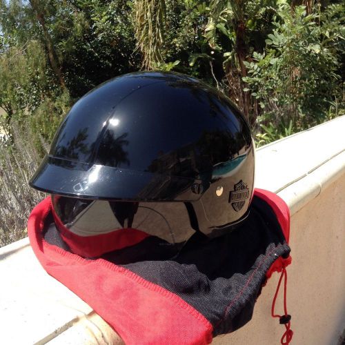 Harley davidson 1/2 helmet with shield large black