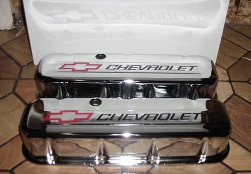 Valve cover set big block chevy triple chrome plated steel tall chevrolet new !