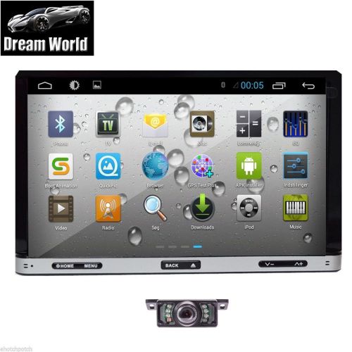 7&#034; double 2din android 4.4 wifi 3g obd2 head unit gps car dvd player fm + camera