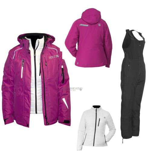 Snowmobile ckx zenith jacket purple suit shell pants bib women medium snow coat