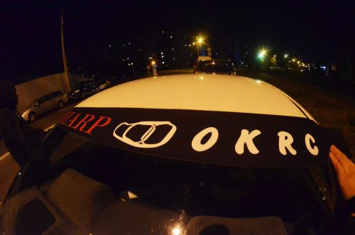 Wharp racing kanjo banner sticker decal windshield sun strip visor kanjozoku jdm