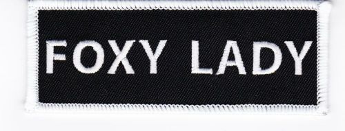 Foxy lady sew/iron on patch emblem badge embroidered biker sexy jimi hendrix