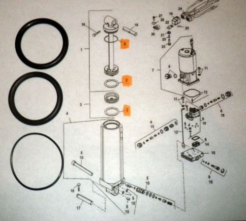 Mariner mercury chrysler outboard tilt and trim cylinder o ring kit 809872a 2