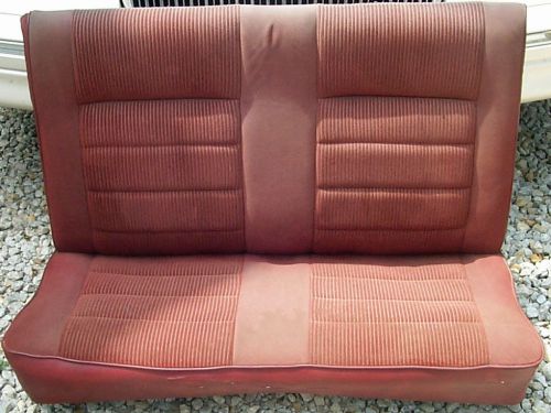 Red cloth back bench seat 83 84 85 86 ford mustang convertible rear interior oem