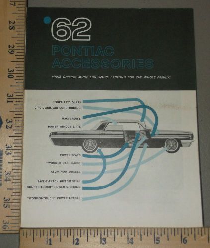 1962 pontiac accessories brochure folder original
