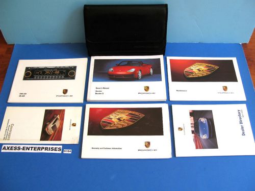 01 - 2001 porsche 986 boxster / boxster s owners manuals book set + pouch # g184