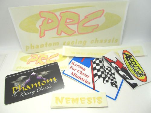 Go kart racing 13 piece chassis decal set yellow - phantom nemesis  - closeout