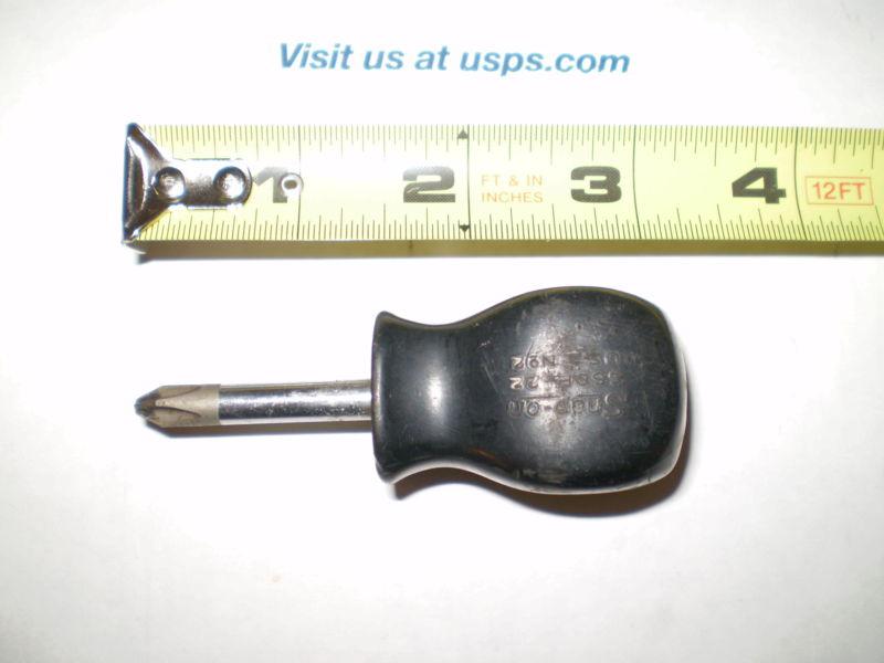 Snap on tools screwdriver ssdp-22,  vintage black handle, short phillips