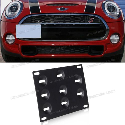 Front tow hook license plate mounting bracket relocate adapter for mini cooper