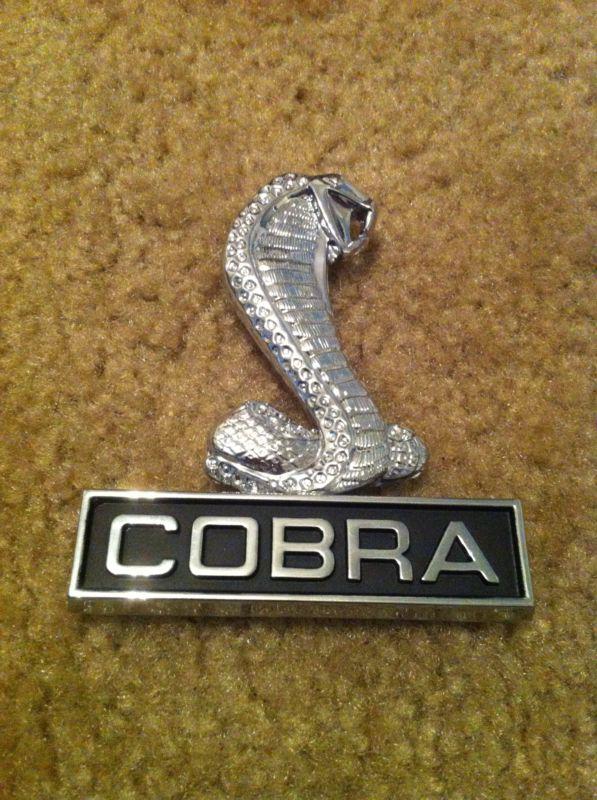 1968 ford shelby mustang fender emblem cobra gt350/gt500 