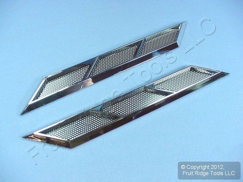 2 chrome finish hot rod car truck decorative accent side body triple arrow vents