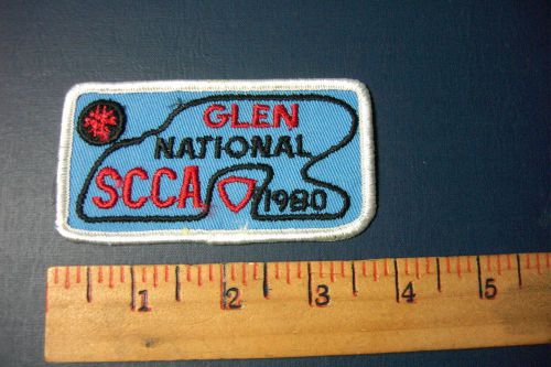 1980 glen national scca racing vintage embroidered patch nos mint