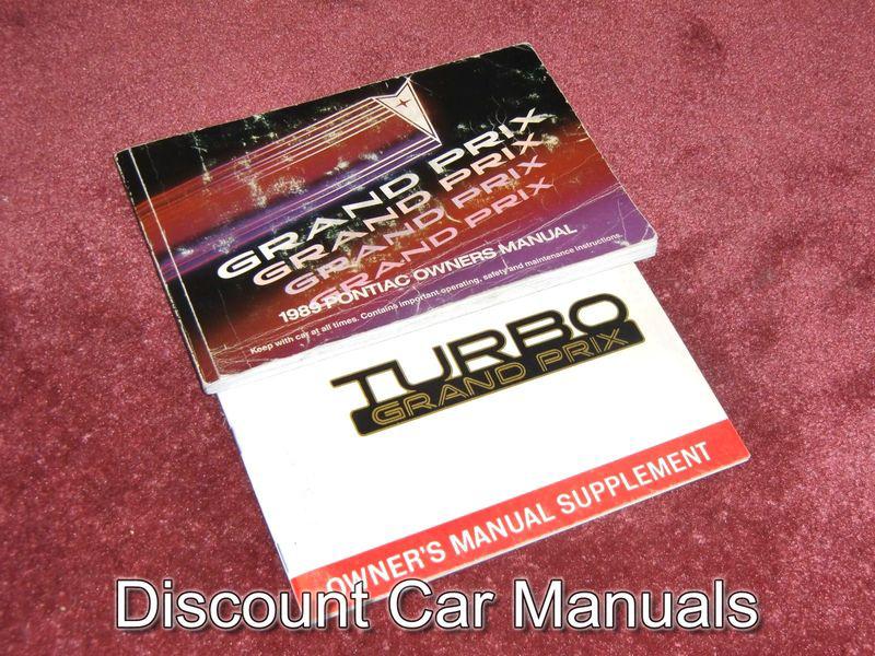 ★★ 1989 pontiac grand prix owners manual w/turbo 89!! ★★