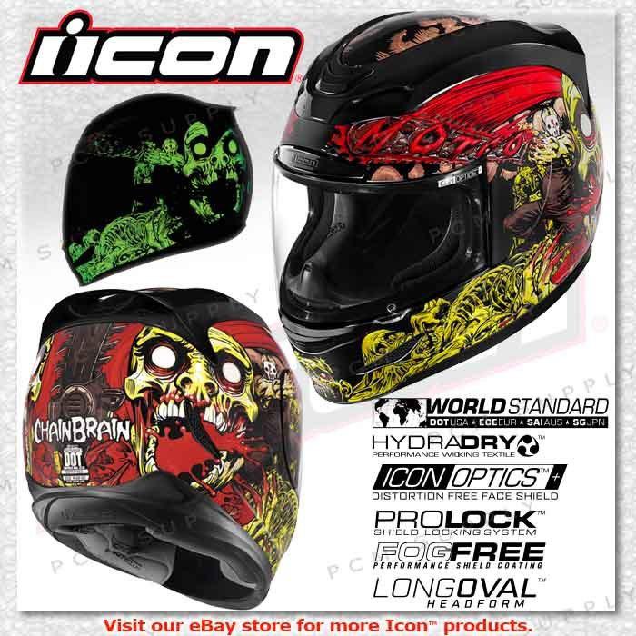 Icon airmada chainbrain motorcycle street helmet