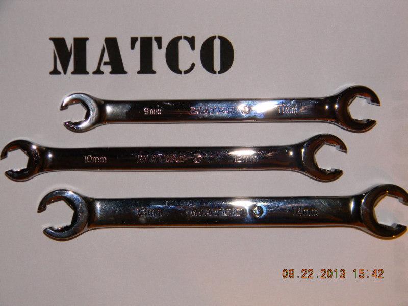 Matco 3 pc.metric flair nut wrench set