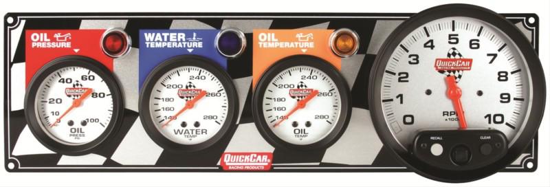 Quickcar 61-6041 gauge panels 2 5/8" oil/water temperature  2 5/8" oil pressure