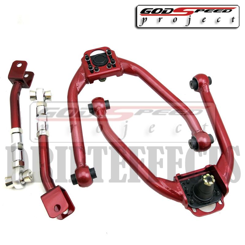 Gsp red 350z g35 z33 vq35 front rear adjustable camber suspension kit alignment