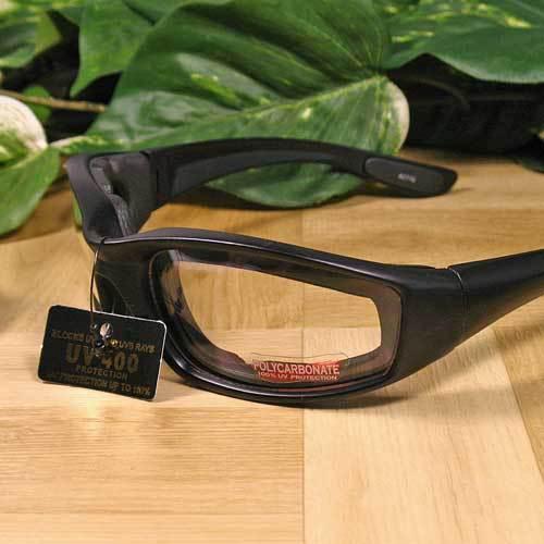 Clear lenses foam padded motorcycle biker riding glasses  for night riding