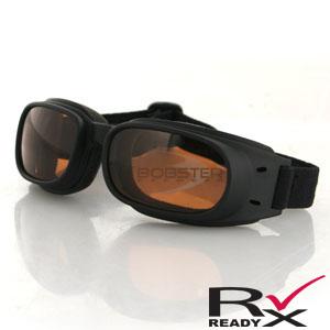 Bobster piston goggles - black frame, amber lens