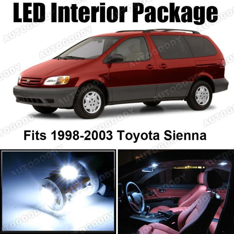 White led lights interior package kit for toyota sienna 1998-2003