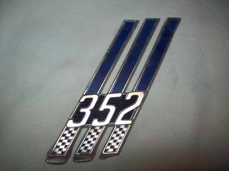 1966 ford emblem 352 v8 ford part # c6ab-16237-e  fomoco  fox co
