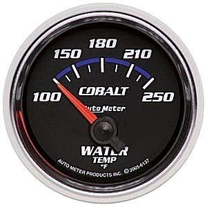 Autometer 2-1/16in. water temp; 100-250 f; sse; cobalt