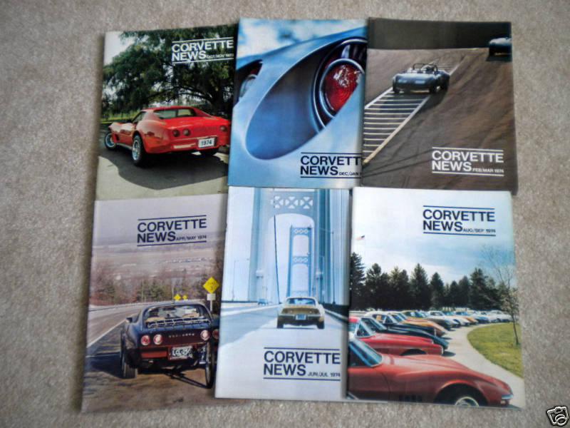 1974 corvette news magazines intro spec option 6 issues complete volume 350 454