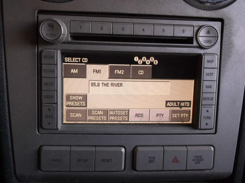 06 zephyr receiver am-fm-6cd-mp3 navigation navi touch screen 6h6t-18k931-ap