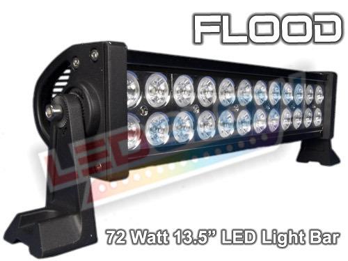 13.5" 72 watt led off road lighting flood light bar 24 x 3 watt leds jeep 4x4